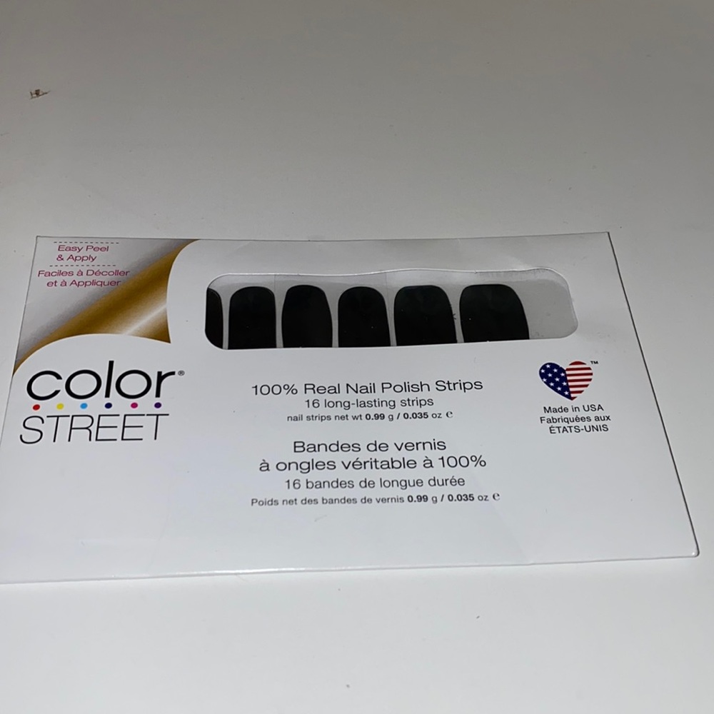 NEW color street purple and black polish strips